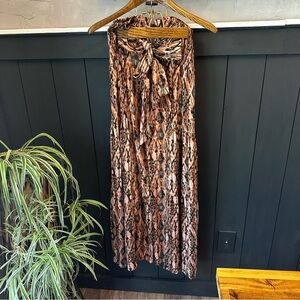 Olivaceous High Waist‎ Wide Leg Tiered Palazzo Pants Boho size Small